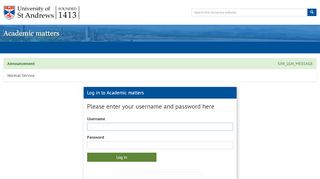 
                            2. Log in to the portal | Academic matters | University of St Andrews