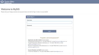 
                            5. Log in to the portal - Queen Mary University of London