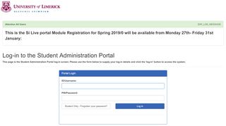 
                            1. Log in to the portal - University of Limerick