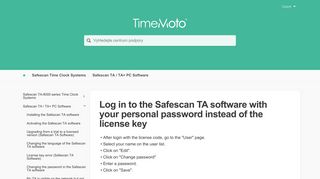 
                            6. Log in to the Safescan TA software with your personal password ...