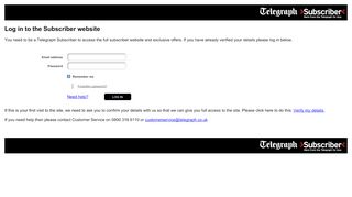 
                            4. Log in to the Subscriber website - Telegraph