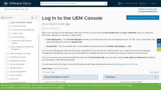 
                            12. Log In to the UEM Console - VMware Docs