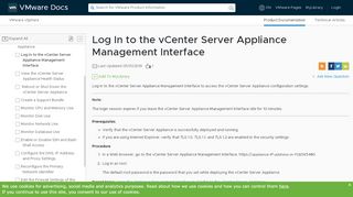 
                            3. Log In to the vCenter Server Appliance Management Interface