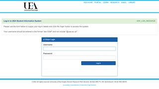 
                            12. Log-in to UEA SIS - Web Access to Your Data