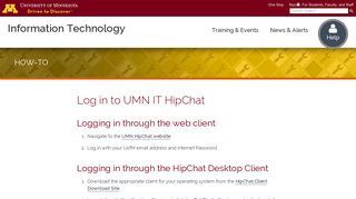 
                            9. Log in to UMN IT HipChat | IT@UMN