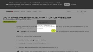 
                            10. Log in to use Unlimited Navigation - TomTom Mobile App