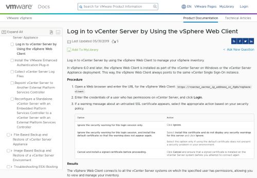 
                            1. Log in to vCenter Server by Using the vSphere Web Client