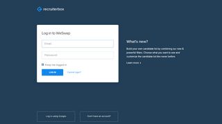 
                            4. Log in to WeSwap - Recruiterbox