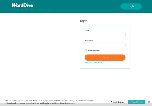 
                            7. Log in to WordDive