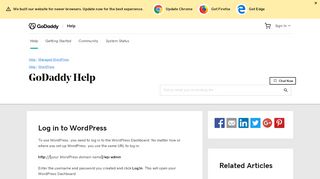 
                            10. Log in to WordPress | GoDaddy Help ZA