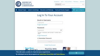 
                            5. Log In To Your Account - American College of Cardiology