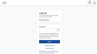 
                            12. Log In To Your Account | Chevrolet Canada Owner Centre