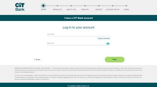 
                            3. Log in to your account - CIT-Open a New Account - CIT Bank