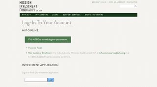 
                            7. Log-In To Your Account | ELCA Mission Investment Fund