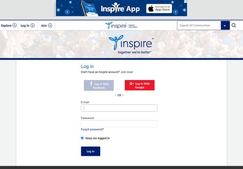 
                            4. Log in to your account - Inspire