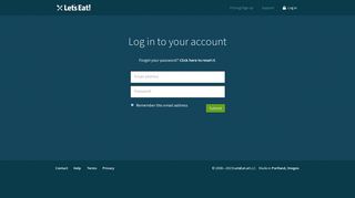 
                            5. Log in to your account - Let's Eat