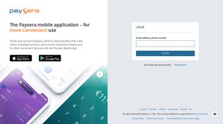 
                            1. Log in to your account - Paysera