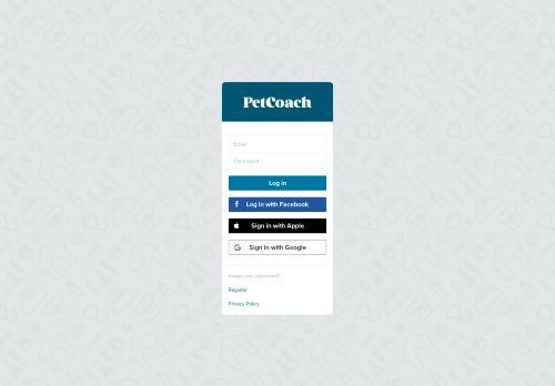 
                            1. Log In To Your Account | PetCoach
