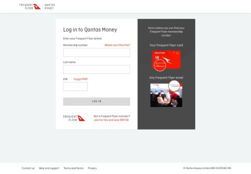 
                            12. Log in to your account | Qantas Cash