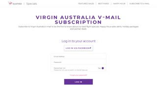 
                            9. Log in to your account | Virgin Australia V-mail - Virgin Australia Specials