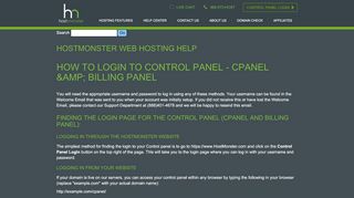 
                            3. Log in to Your Control Panel - HostMonster cPanel