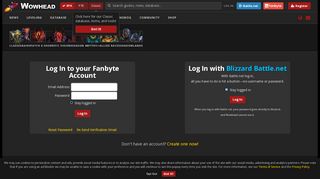 
                            5. Log In to your Fanbyte Account - Wowhead