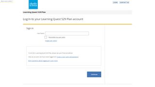 
                            8. Log In to your Learning Quest 529 Plan account