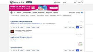 
                            5. Log in to your MySophos account | Forum - heise online