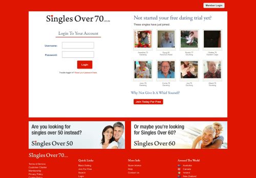 
                            4. Log In To Your Over 70 Dating Account - Singles Over 70 Dating