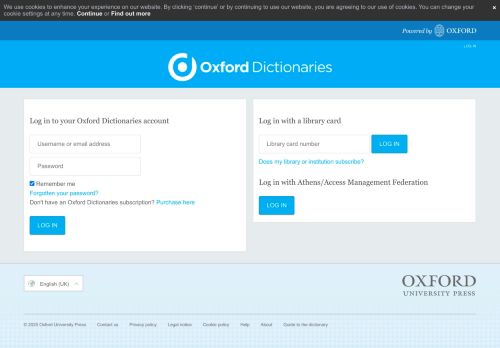 
                            7. Log in to your Oxford Dictionaries account