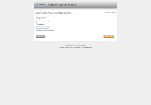 Log In to your Pearson Account Profile