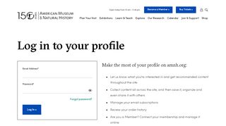 
                            8. Log in to your profile - American Museum of Natural History