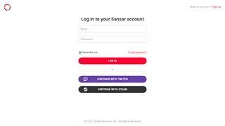 
                            2. Log in to your Sansar account