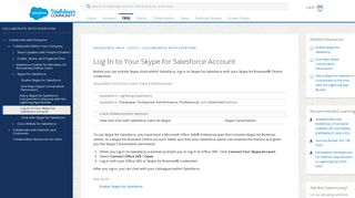 
                            5. Log In to Your Skype for Salesforce Account - Salesforce Help