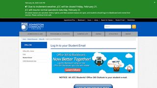 
                            13. Log In to your Student Email - Johnston Community College
