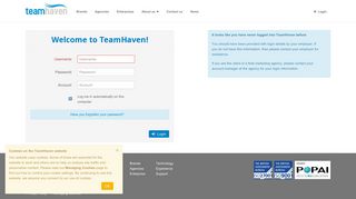 
                            2. Log in to your TeamHaven account