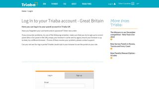 
                            4. Log In to your Triaba account - Great Britain - Triaba UK