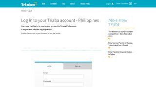 
                            8. Log In to your Triaba account - Philippines