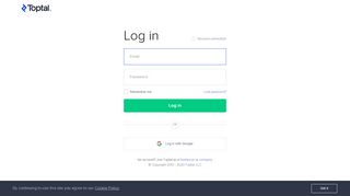 
                            2. Log in | Toptal