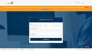 
                            2. Log In - TPG Taxpayer Info