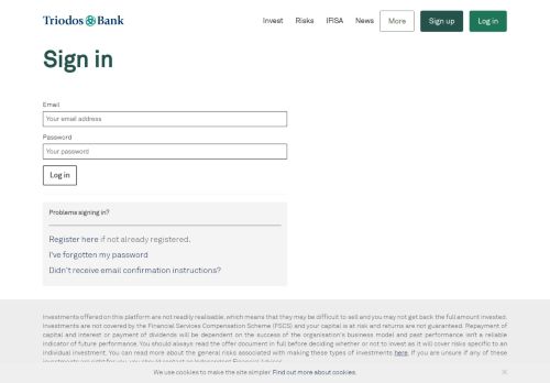 
                            6. Log in | Triodos Bank