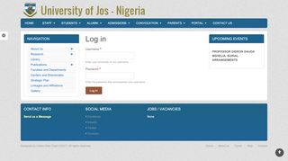
                            2. Log in | University of Jos