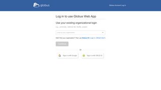 
                            10. Log In using Globus