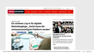 
                            3. Log-in: „Verimi kann die vertrauenswürdigste ... - Absatzwirtschaft