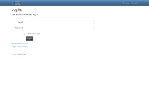 
                            1. Log in - VMS Portal