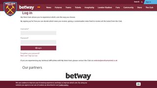 
                            1. Log in | West Ham United