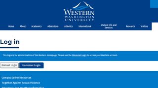 
                            1. Log in | Western Washington University