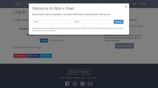 
                            10. Log in - Wild + Free