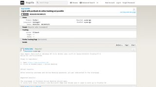 
                            5. Log in with postbank.de online banking not possible - Bugzilla@Mozilla