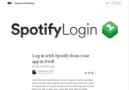 
                            11. Log in with Spotify from your app in Swift – Swift and iOS Writing ...